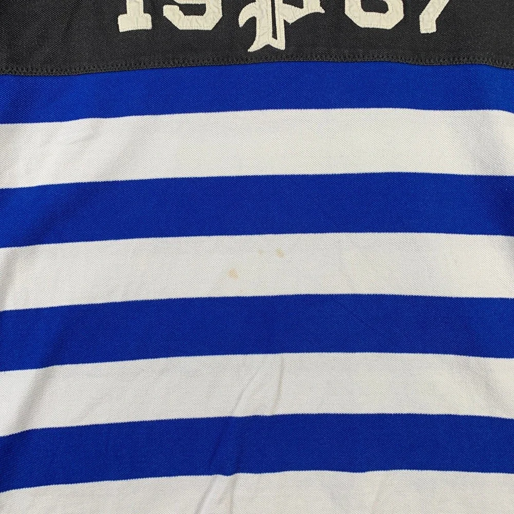 Polo Ralph Lauren Rugby Polo Men Large Striped 1967 Retro Short Sleeve